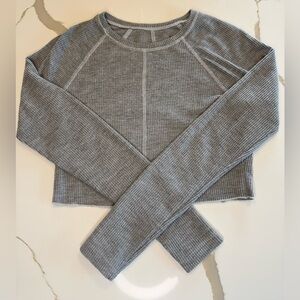 PacSun Gray Ribbed Women's Crop Top -Sz S